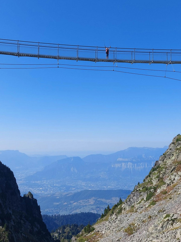 Chamrousse advice experience himalayan footbridge summer summit walk panoramic park mountain resort belledonne grenoble isere french alps france