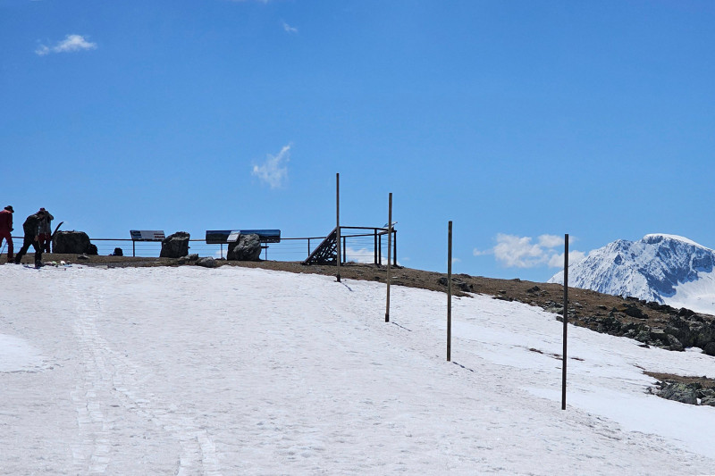 Chamrousse spring may summit croix chamrousse mountain resort belledonne grenoble isere french alps france
