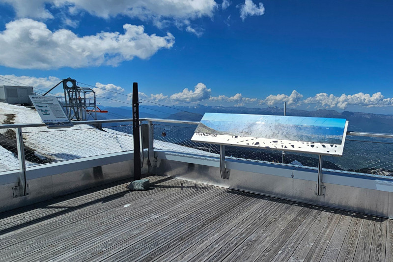 Chamrousse spring May rooftop viewpoint Grenoble - Grésivaudan and zip line departure belledonne mountain resort isere french alps france