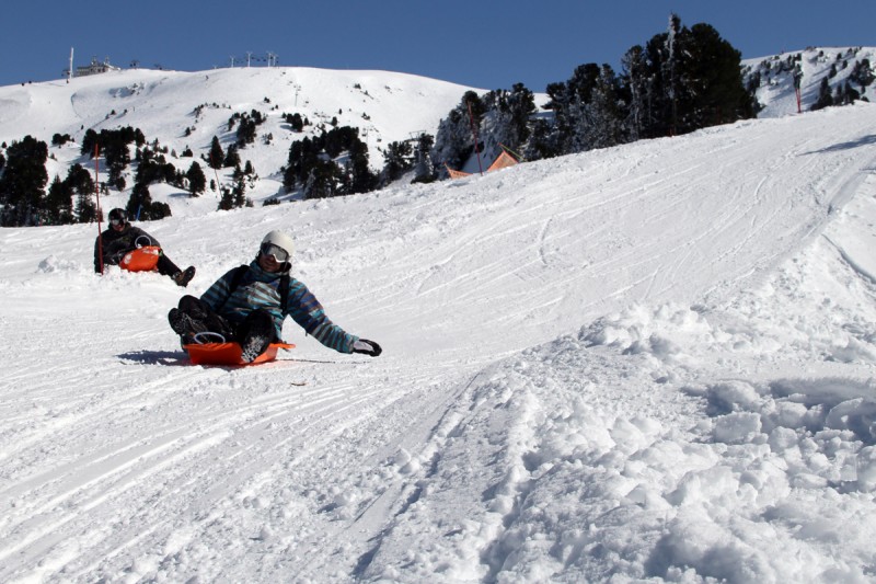 Chamrousse Sledging Park experience winter mountain ski resort isere french alps france