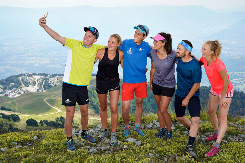 Chamrousse entraînement trail photo groupe montagne station été grenoble belledonne isère alpes france