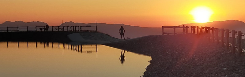 Coucher soleil lac de la Lauze Chamrousse