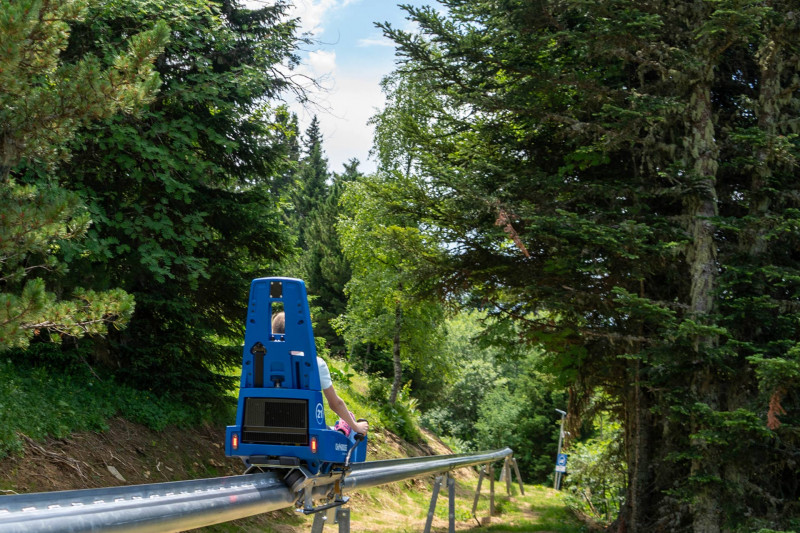 Chamrousse luge rail coaster forêt été station ski montagne grenoble isère alpes france