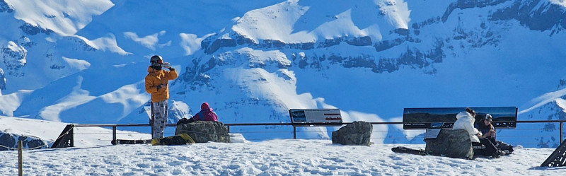 Chamrousse panoramic park walk summit cross winter ski resort mountain grenoble isere french alps france
