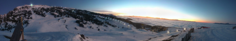 Chamrousse slope ski night sunset webcam winter ski resort mountain grenoble isere french alps france
