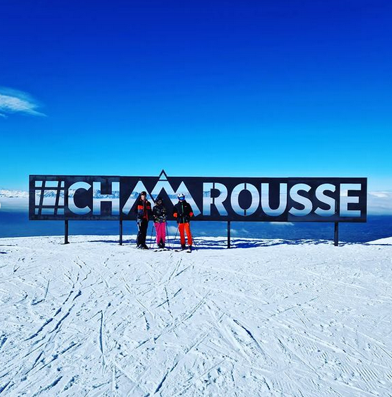 Chamrousse sign photo logo casserousse ski resort mountain grenoble isere french alps france
