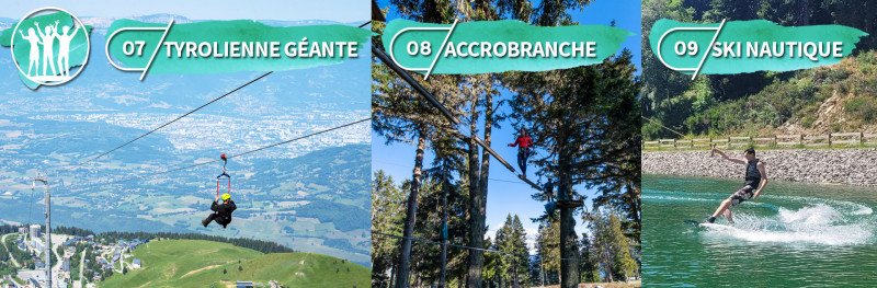 Chamrousse top 10 incontournable été tribu tyrolienne parcours arbre accrobranche via ferrata ski nautique wake station montagne grenoble isère alpes france