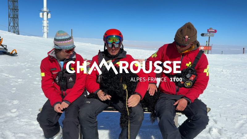 Chamrousse vidéo blague 1er avril chien secouriste-pisteur soutien émotionnel station ski montagne grenoble isère alpes france