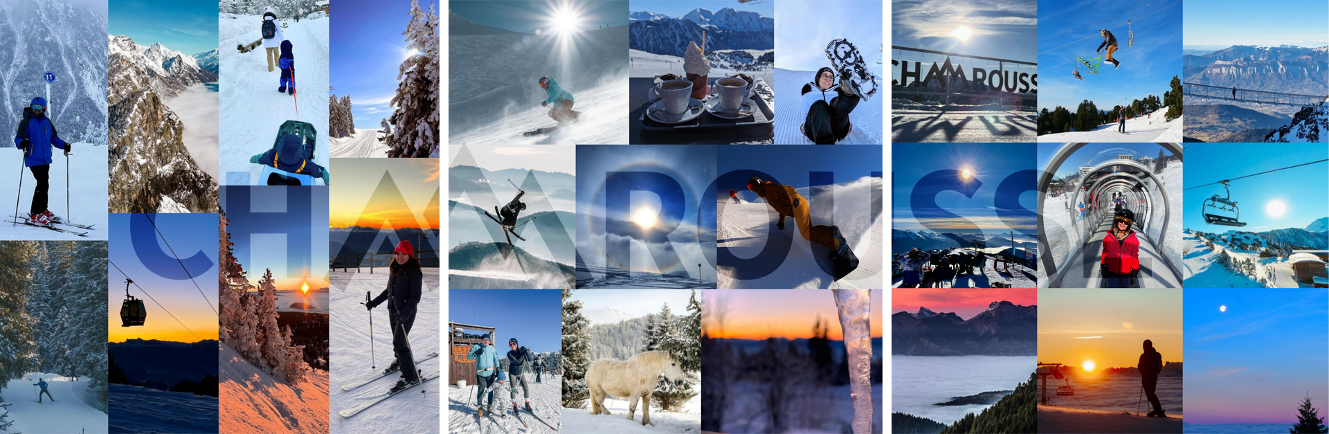 Chamrousse photo montage instagram memories facebook winter 2023-2024 ski resort mountain grenoble isere french alps france - © DR