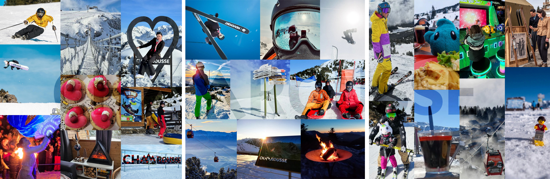 Chamrousse photo montage instagram memories facebook winter 2023-2024 ski resort mountain grenoble isere french alps france - © DR