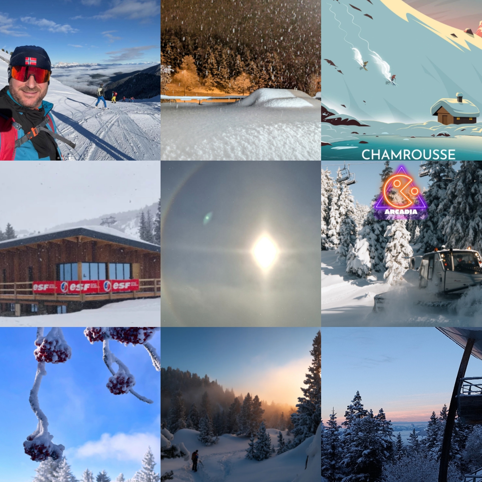 Chamrousse montage photo instagram memories facebook décembre 2025 station ski montagne granoble isère alpes france - &copy; DR