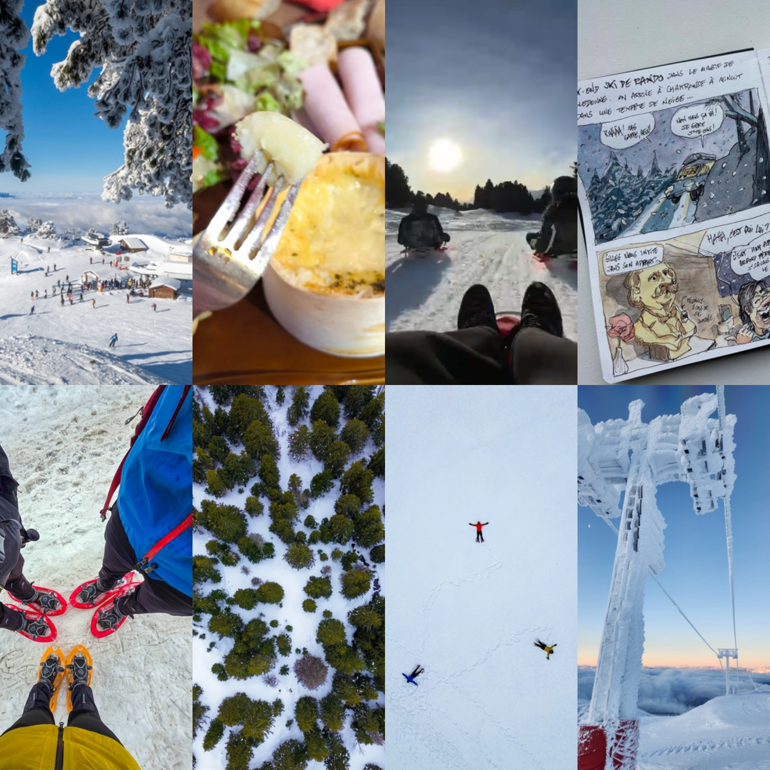 Chamrousse montage photo instagram memories facebook février 2026 station ski montagne grenoble isère alpes france - &copy; DR