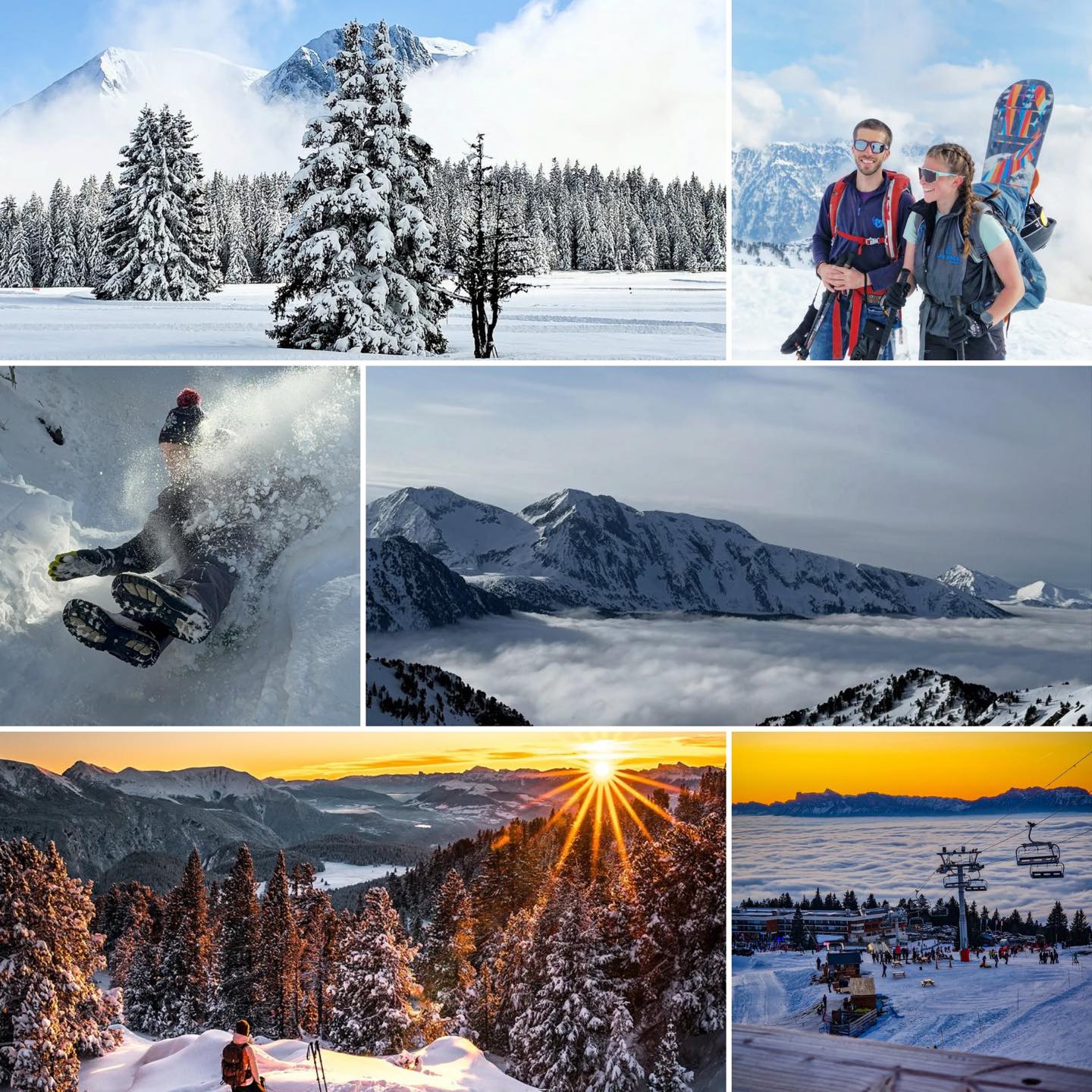 Chamrousse montage photo instagram memories facebook mars 2026 station ski montagne grenoble isère alpes france - &copy; DR