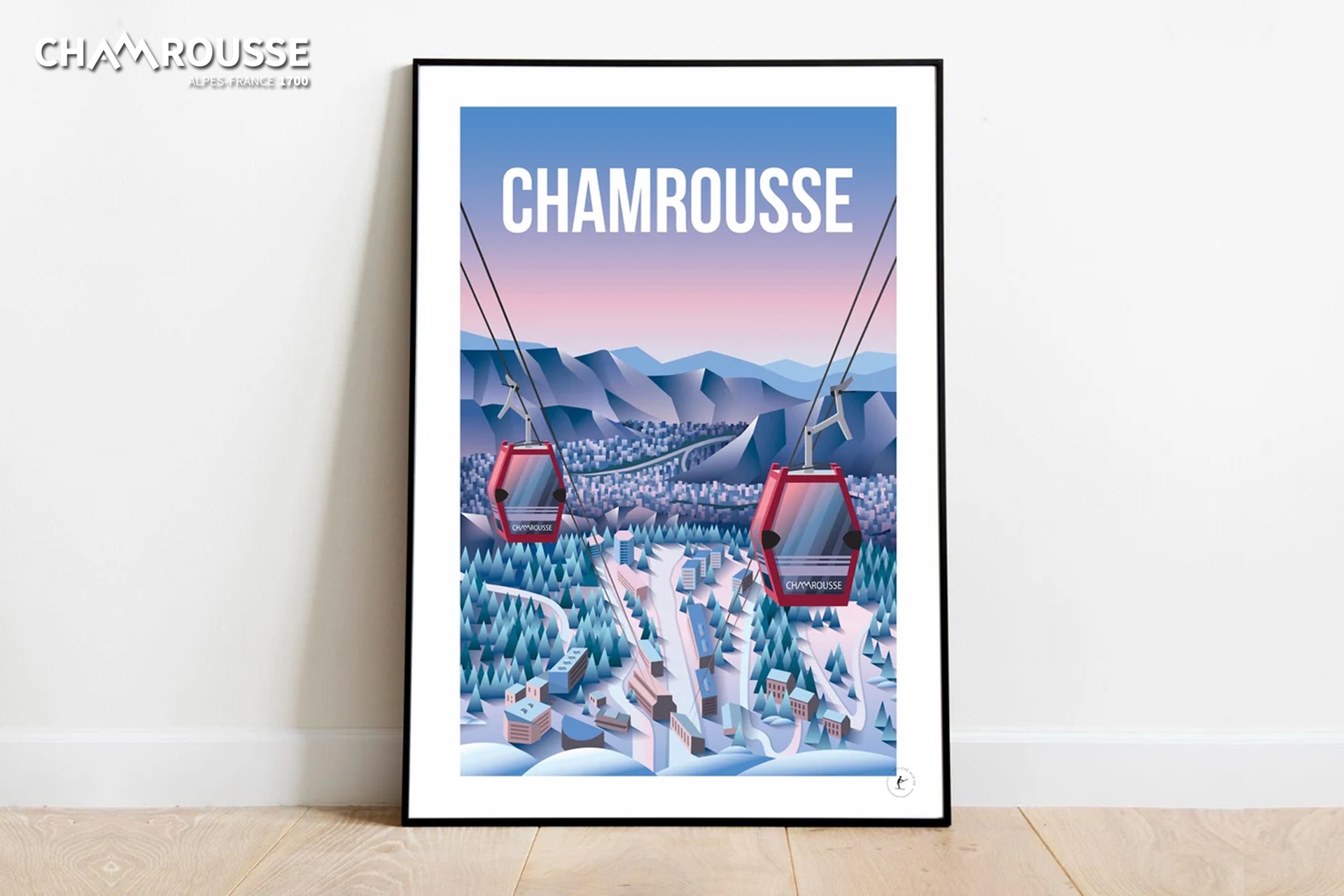 Affiche ancienne - Chamrousse, 10e Jeux Olympiques d'hiver, Grenoble