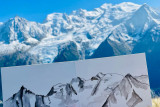 Dessin paysage montagne