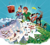 Chamrousse Aufenthalt Unterkunft Abenteuer Sport Wellness Resort Ski Snowboard Berg Wandern Mountainbike Fahrrad Paragliding Sommer Winter isère alpes