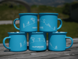 Mugs bleu en métal mat Chamrousse