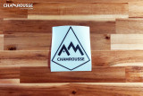 Chamrousse autocollant noir station ski boutique souvenir cadeau montagne grenoble isère alpes france