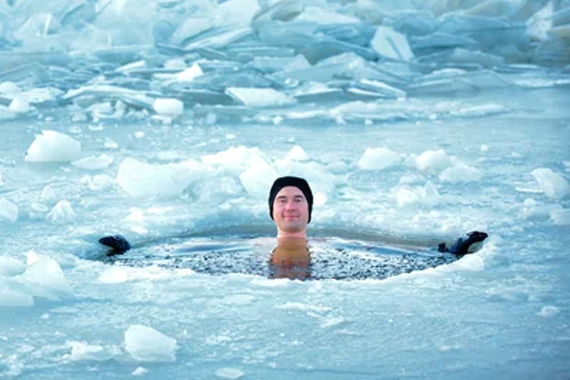 Chamrousse frozen lake bath