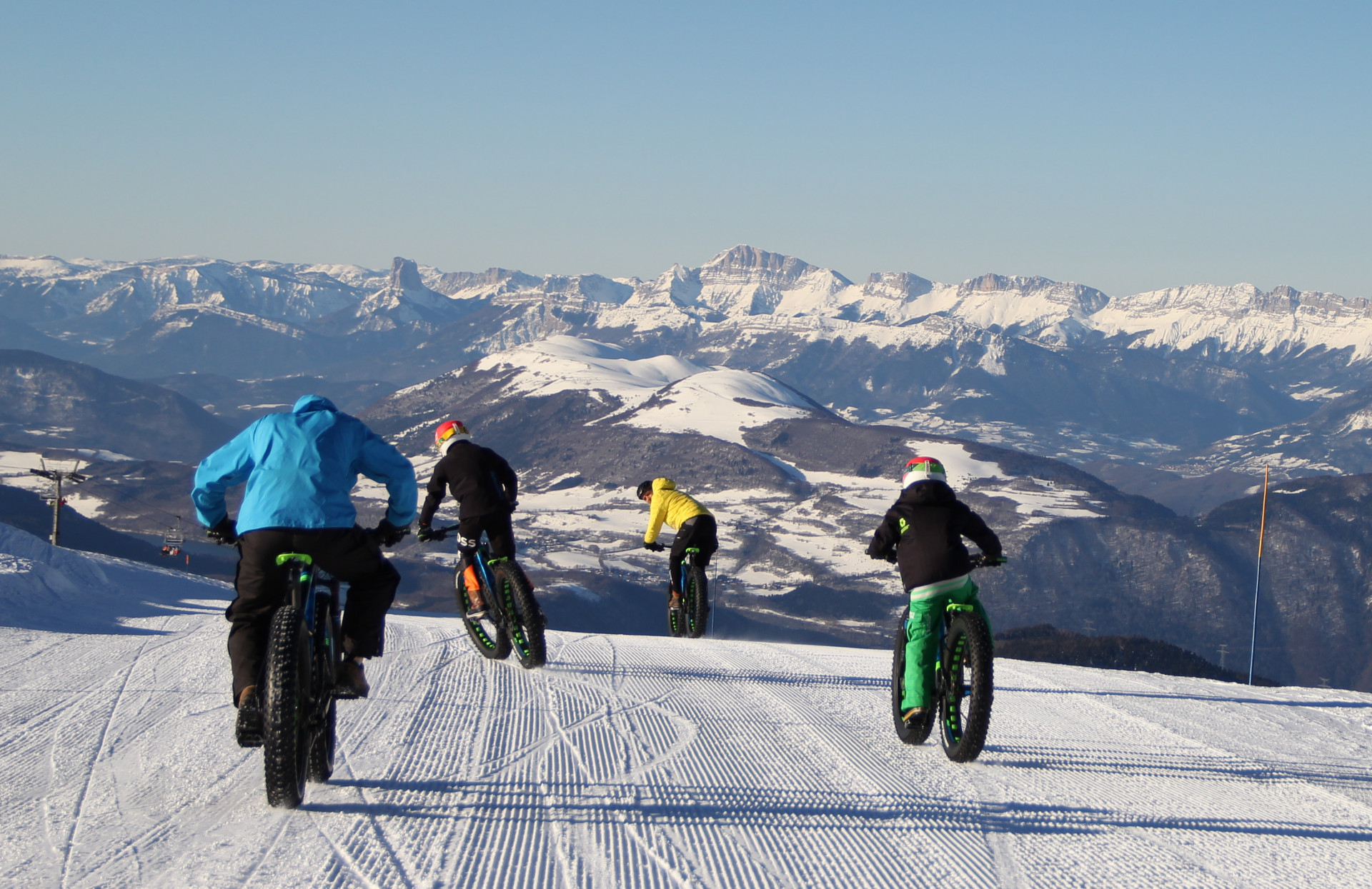 Betreutes Mountainbiken auf Schnee