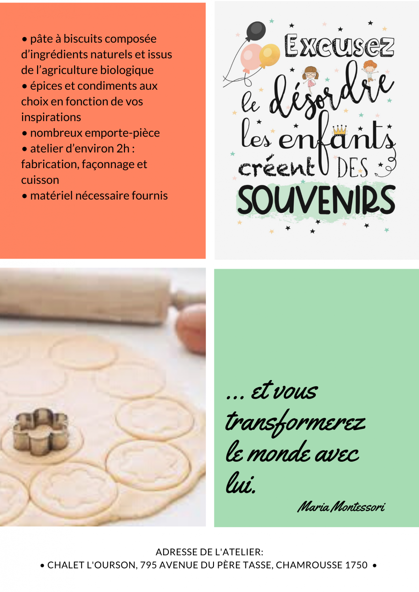 Atelier de fabrication biscuits Chamrousse