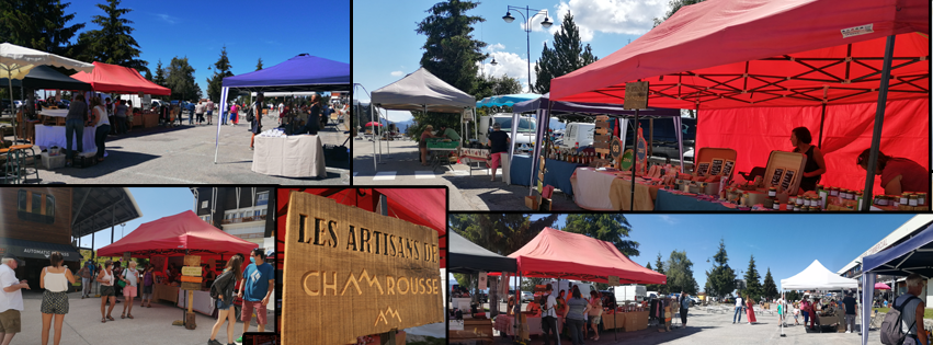 Chamrousse arts and crafts festival stand