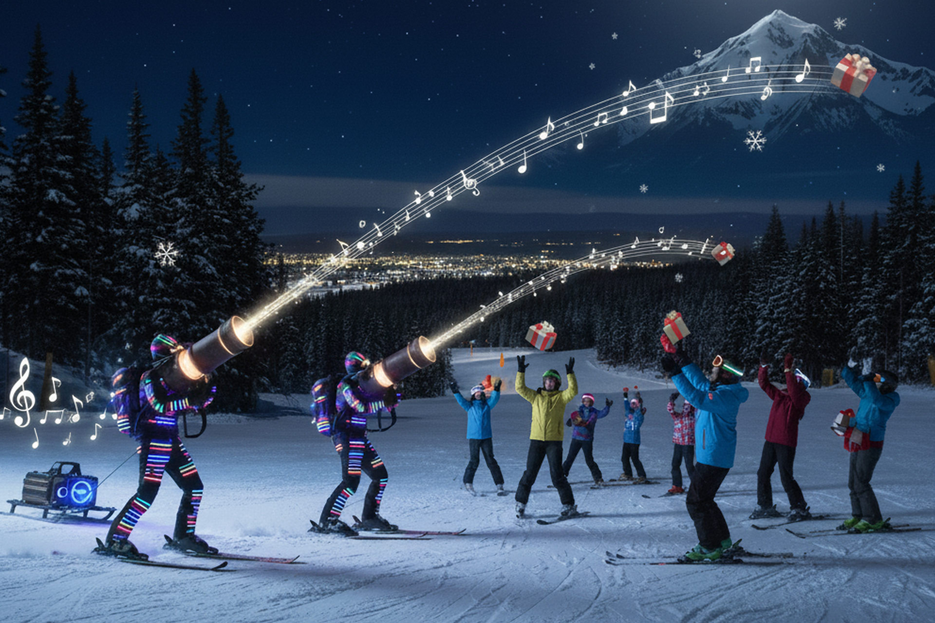 Les Skiluminés_Chamrousse - © gemini ai Les Skiluminés_Chamrousse