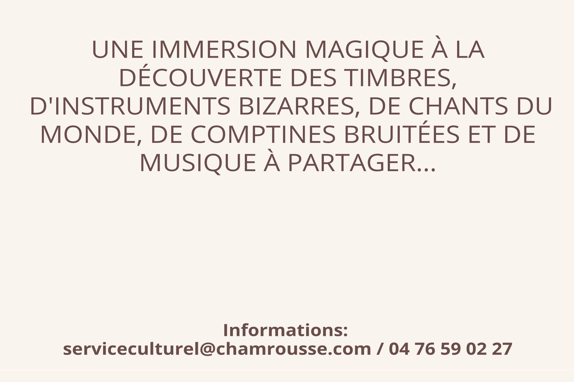 Spectacle pour petits enfants Chamrousse