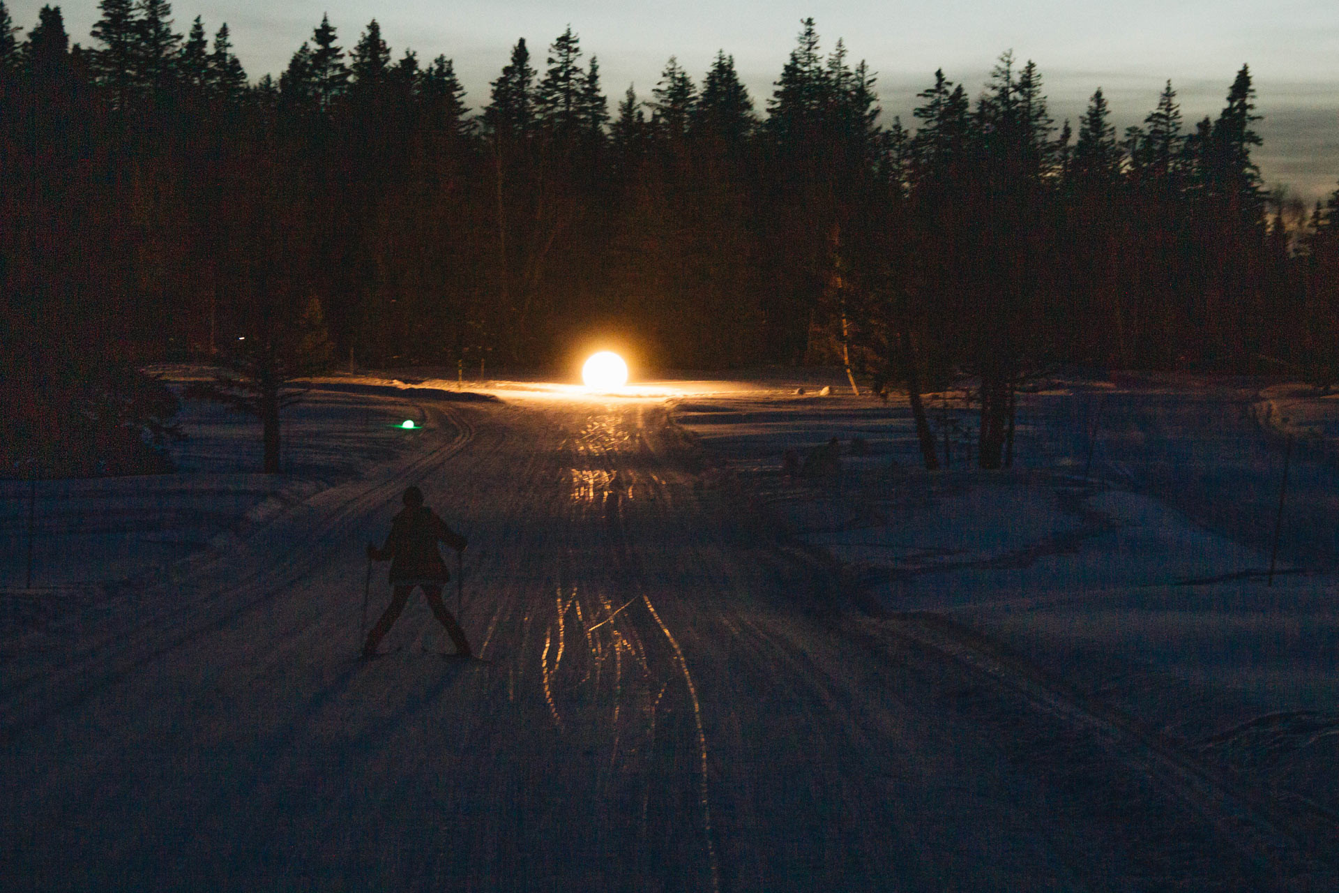 Nordic night skiing evening Chamrousse