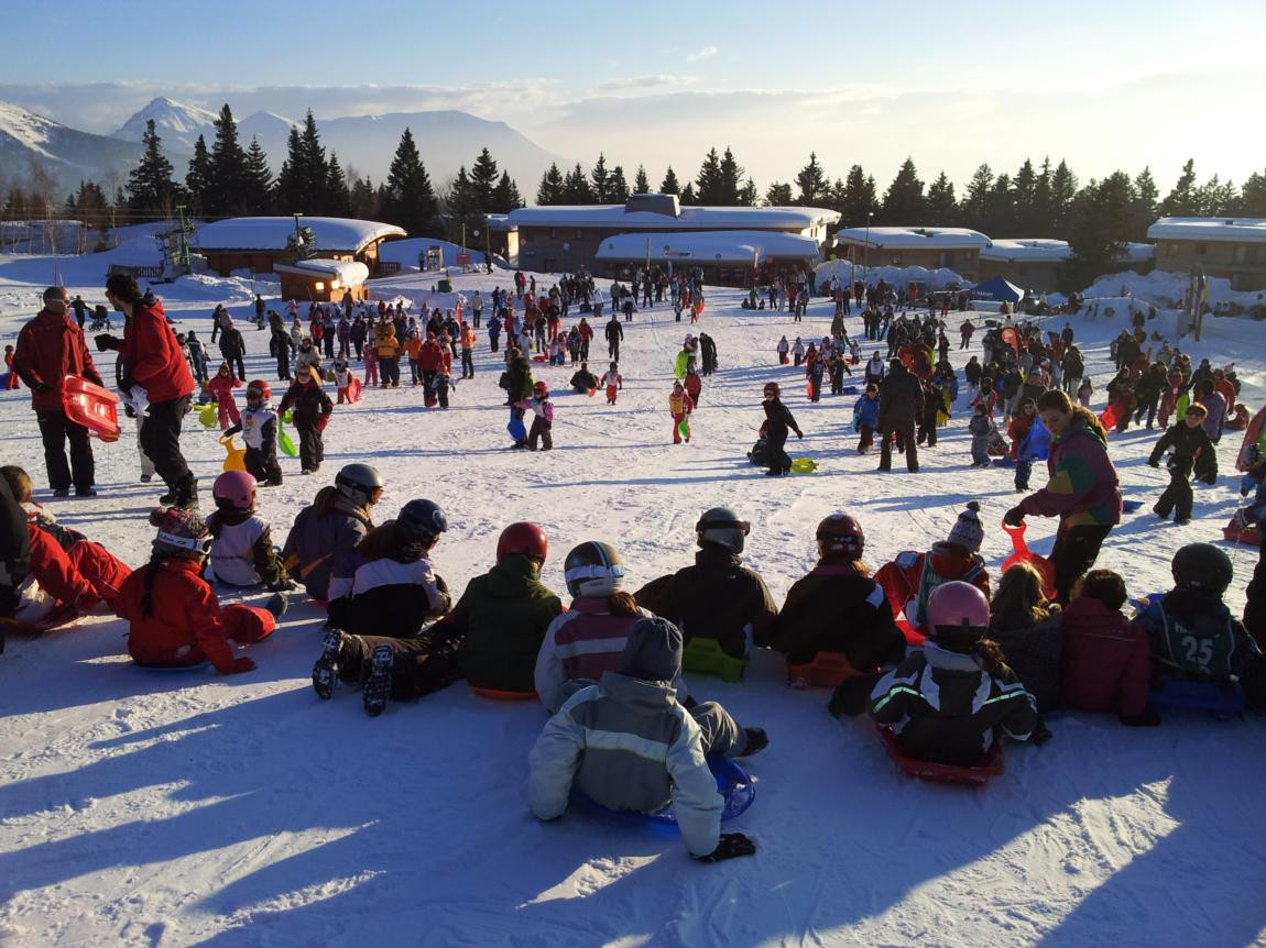 Photo aniamation course de luge Chamrousse
