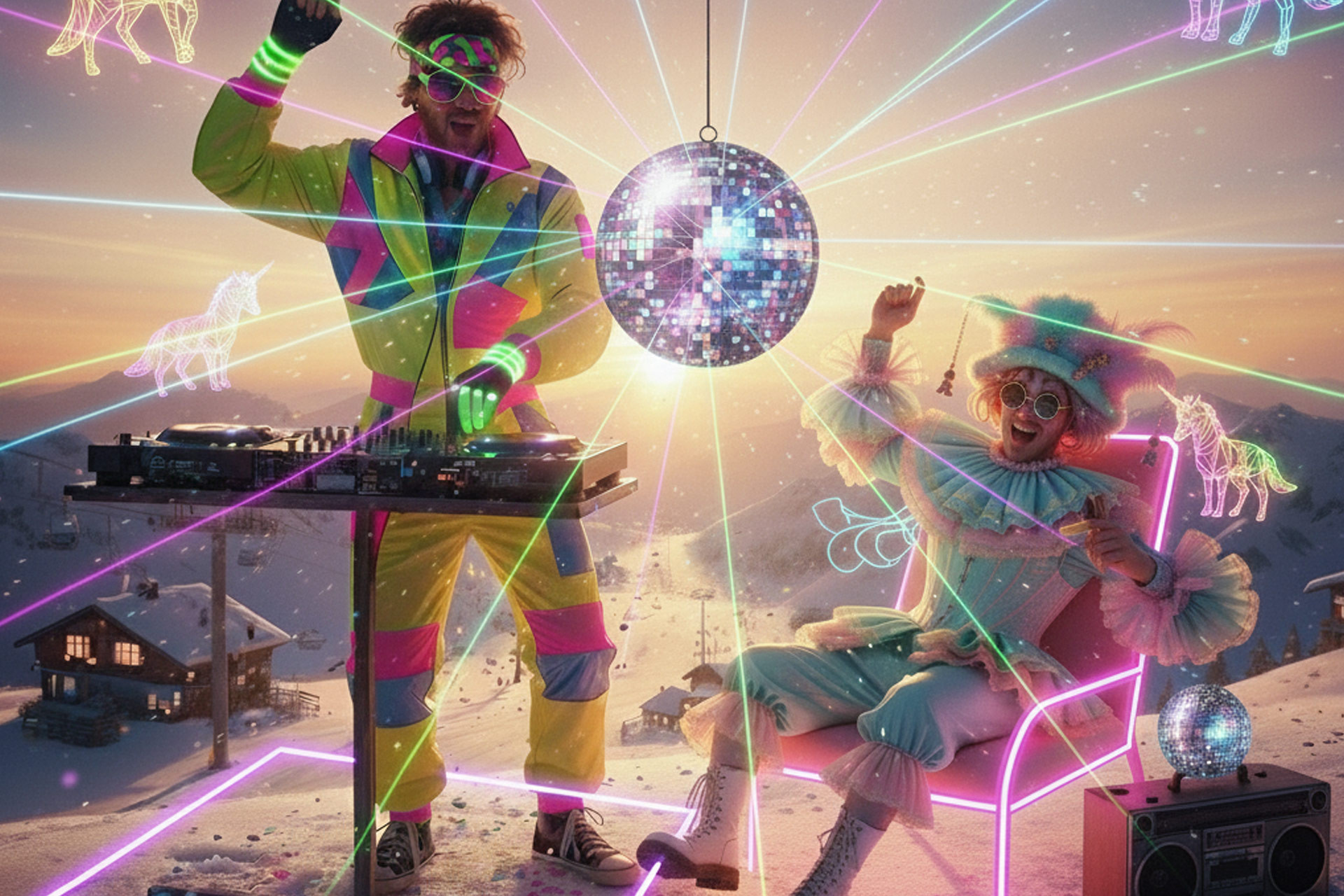 Mix sunset_Chamrousse - © gemini ai Mix sunset_Chamrousse