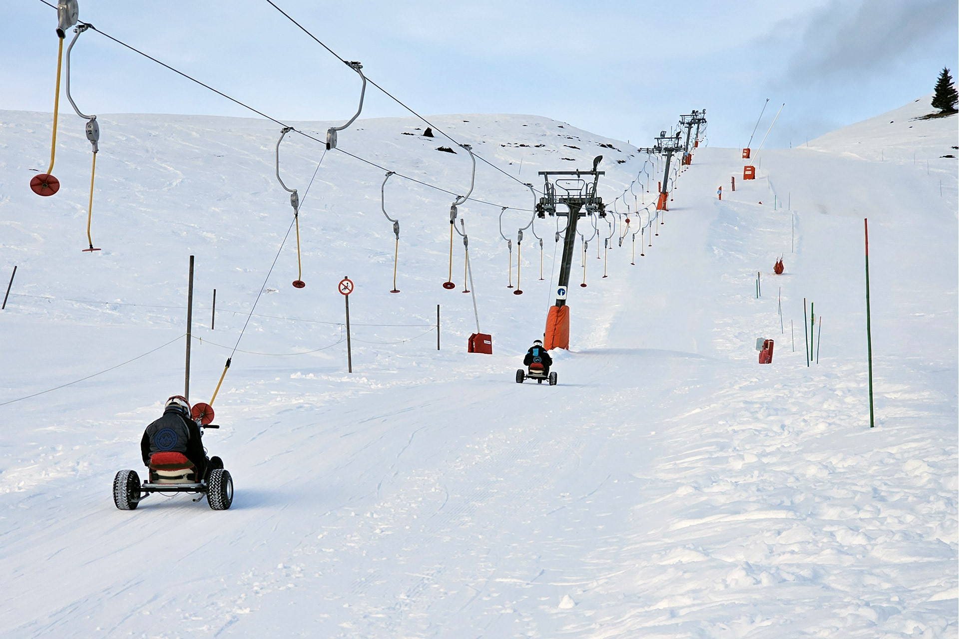 Chamrousse snow karting evening