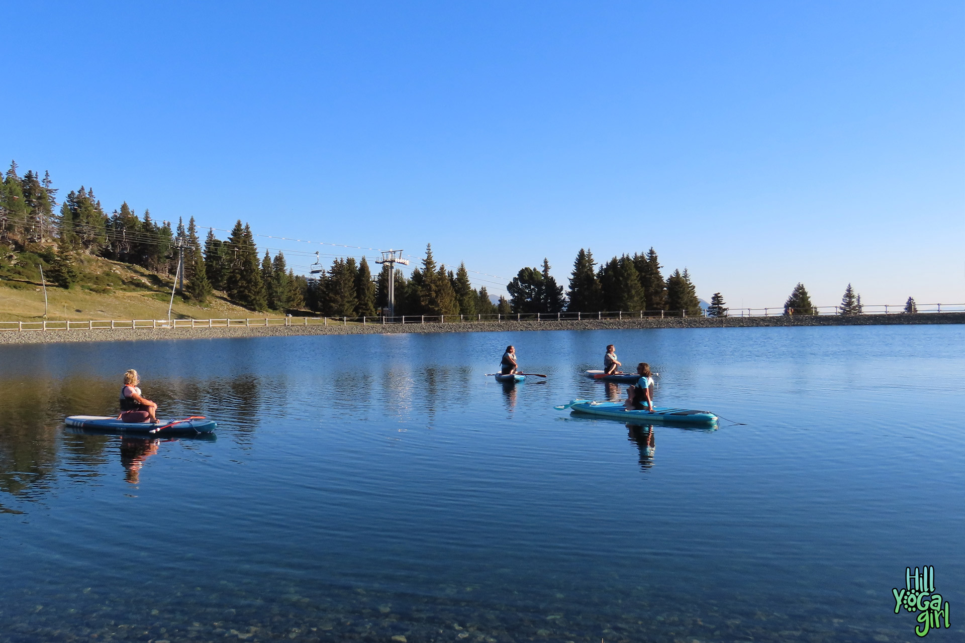 Yoga sur paddle été SUP Yoga Chamrousse