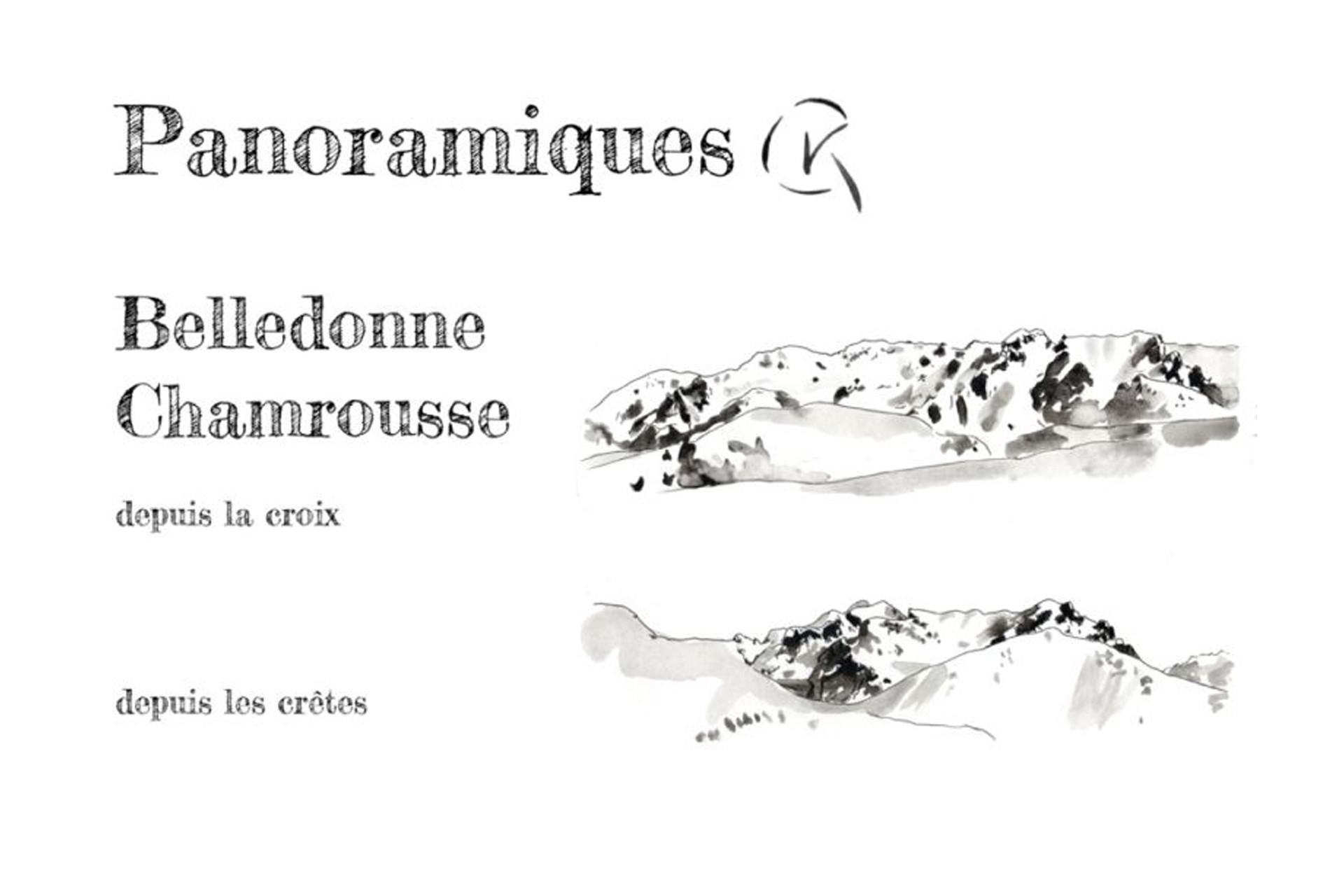 Dessin montagne Belledonne Chamrousse
