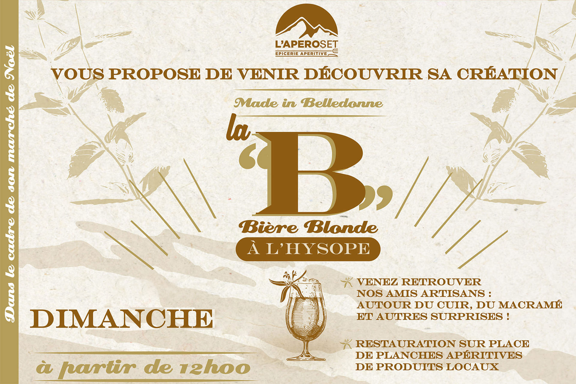 The Apéroset Christmas market Chamrousse