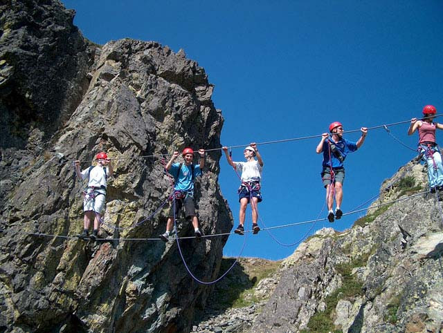Guided via ferrata - © La Maison de la Montagne Guided via ferrata