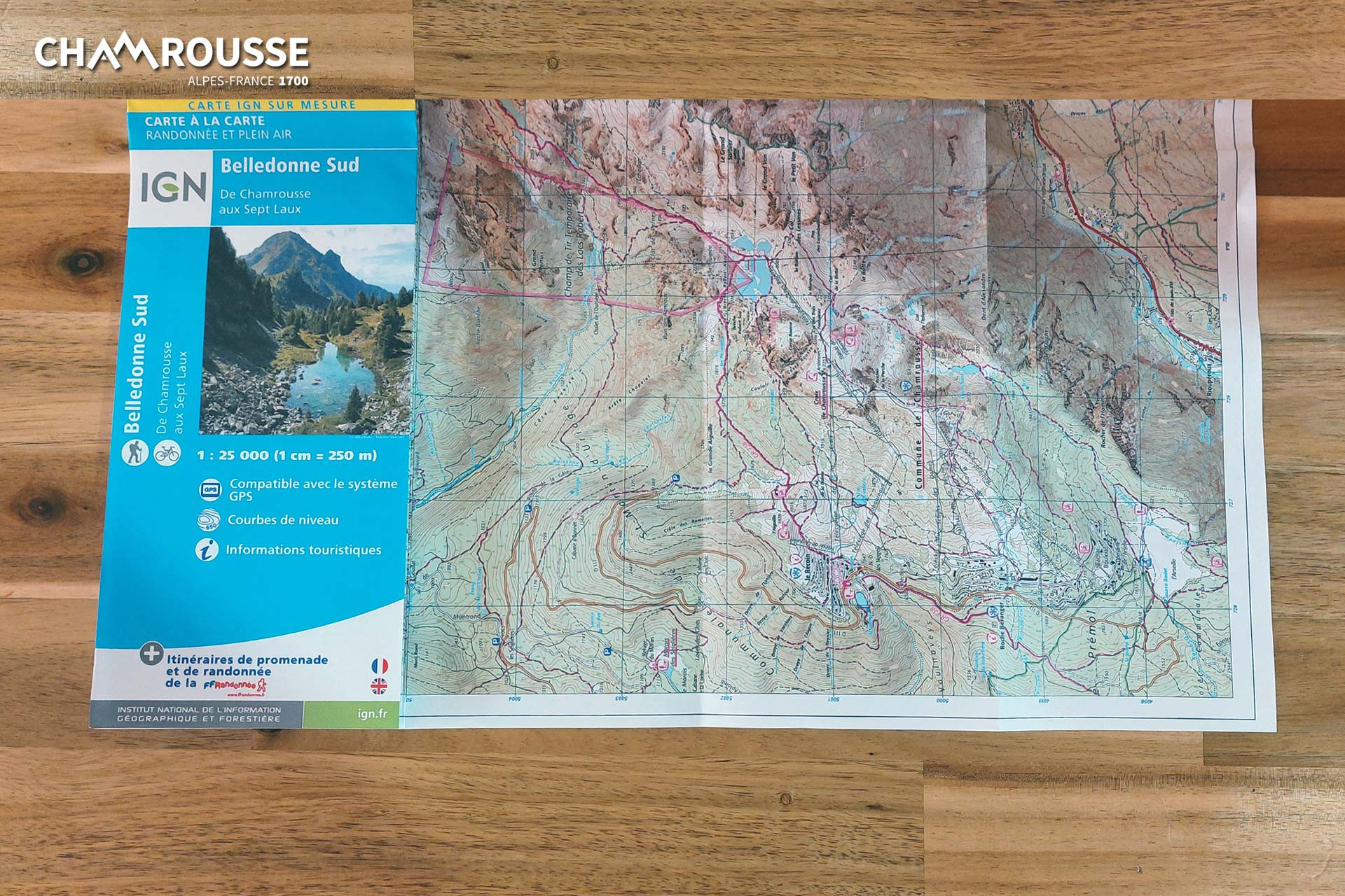 Carte randonnée IGN Belledonne sud Chamrousse