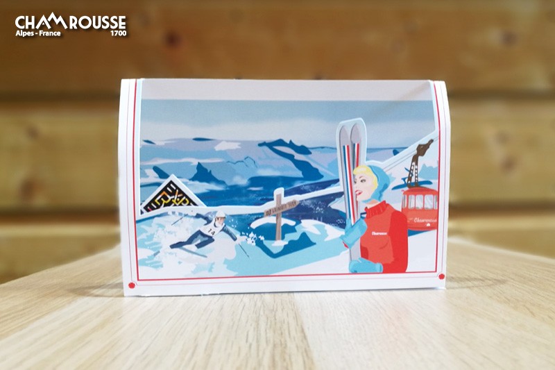 Chamrousse boutique souvenir carte pop-up 50 ans jeux olympiques grenoble chamrousse station montagne ski isère alpes france