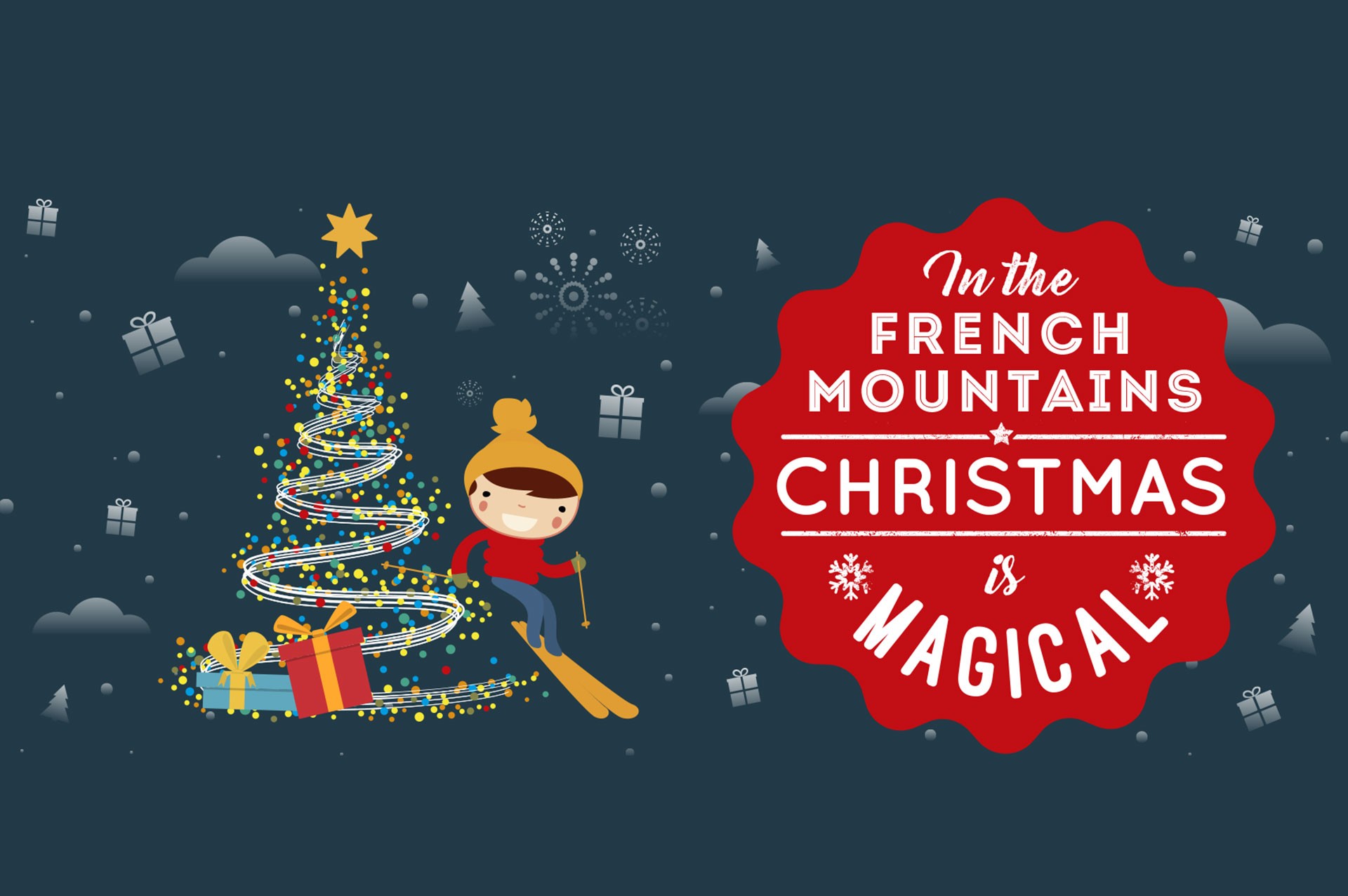 Christmas holidays magical french mountain Chamrousse