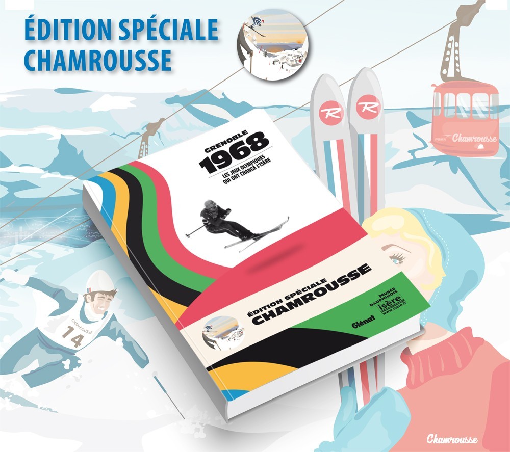 Chamrousse objet boutique livre Glénat 50 ans Jeux Olympiques Chamrousse station ski isere alpes france