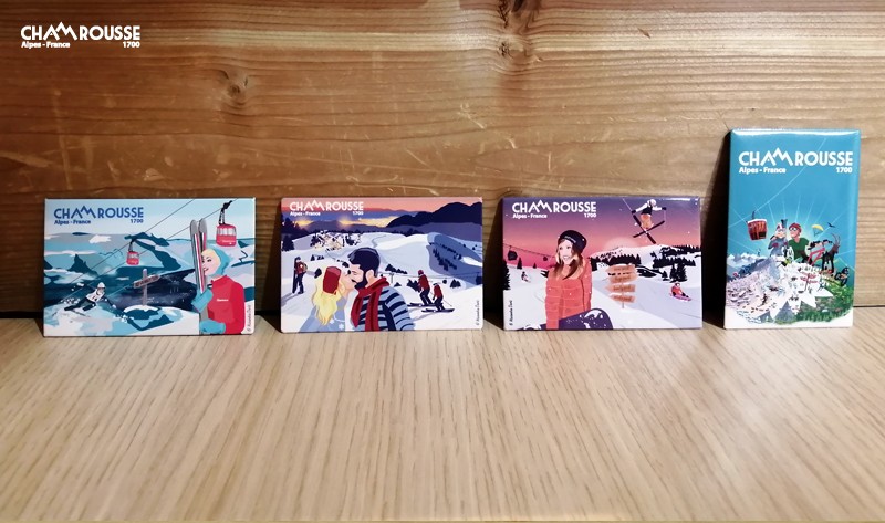 Chamrousse objet souvenir cadeau boutique magnets station ski montagne isère alpes france