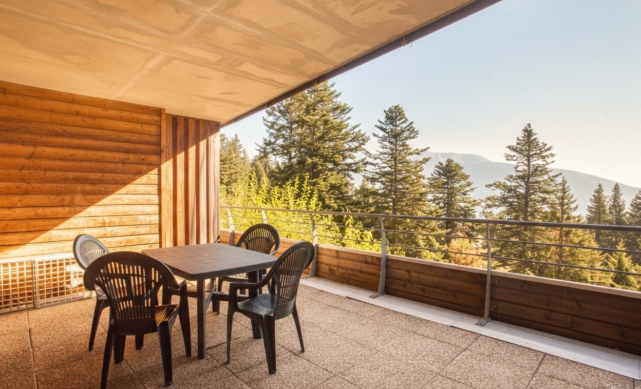 Extérieur Balcon l'Ecrin des neiges B12 Chamrousse