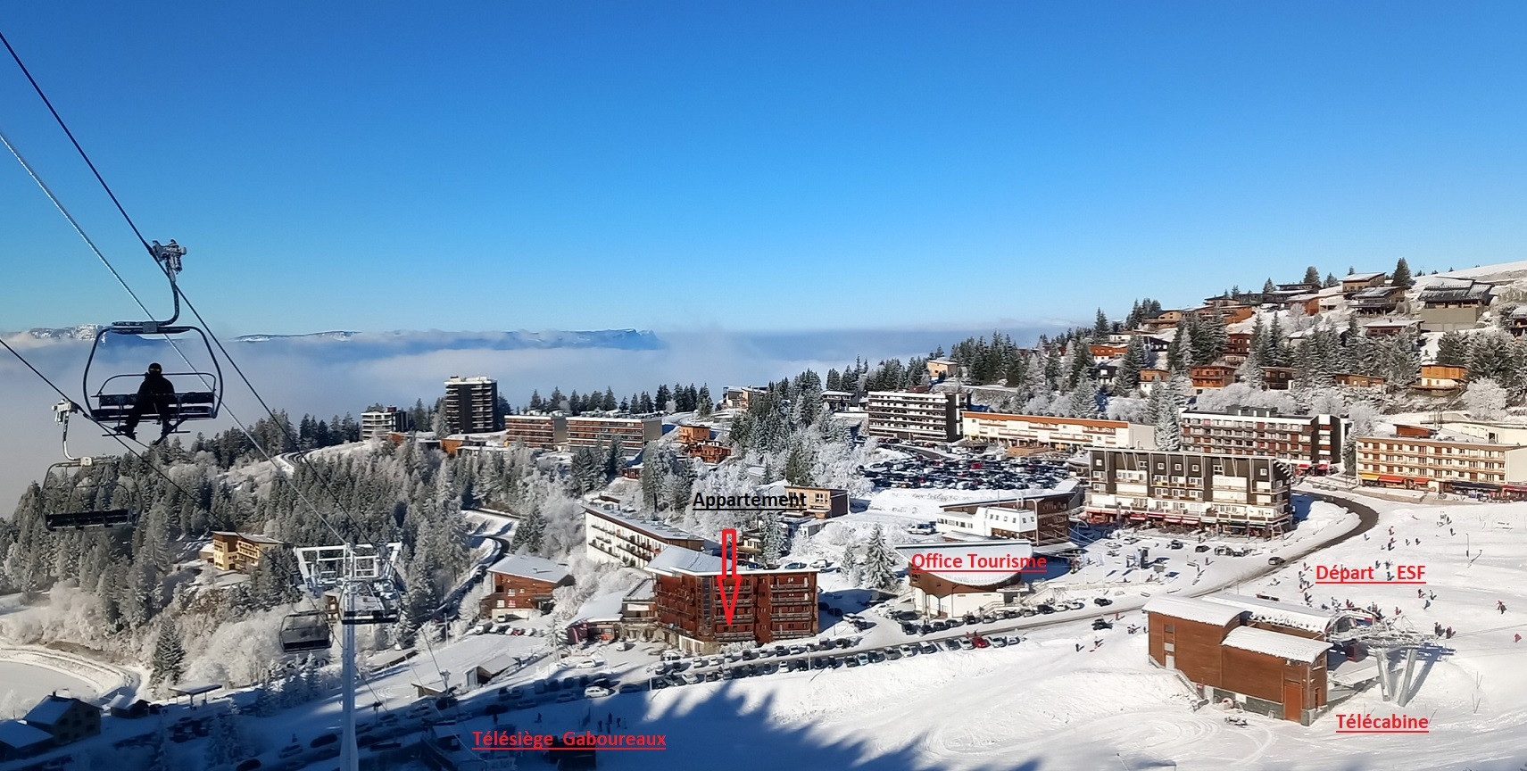 Extérieur Les balcons de recoin 106 Chamrousse - © DR Chamrousse réservation location chalet 2 pièces, 4 personnes 40m² Les balcons de recoin 106 station ski montagne grenoble isère alpes France