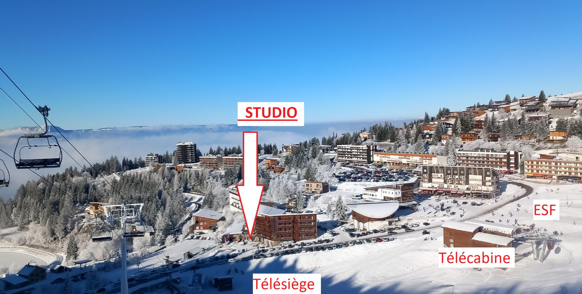 Extérieur Les balcons de recoin 3 Chamrousse - © DR Chamrousse réservation location chalet studio 4 personnes 33m² Les balcons de recoin 3 station ski montagne grenoble isère alpes France