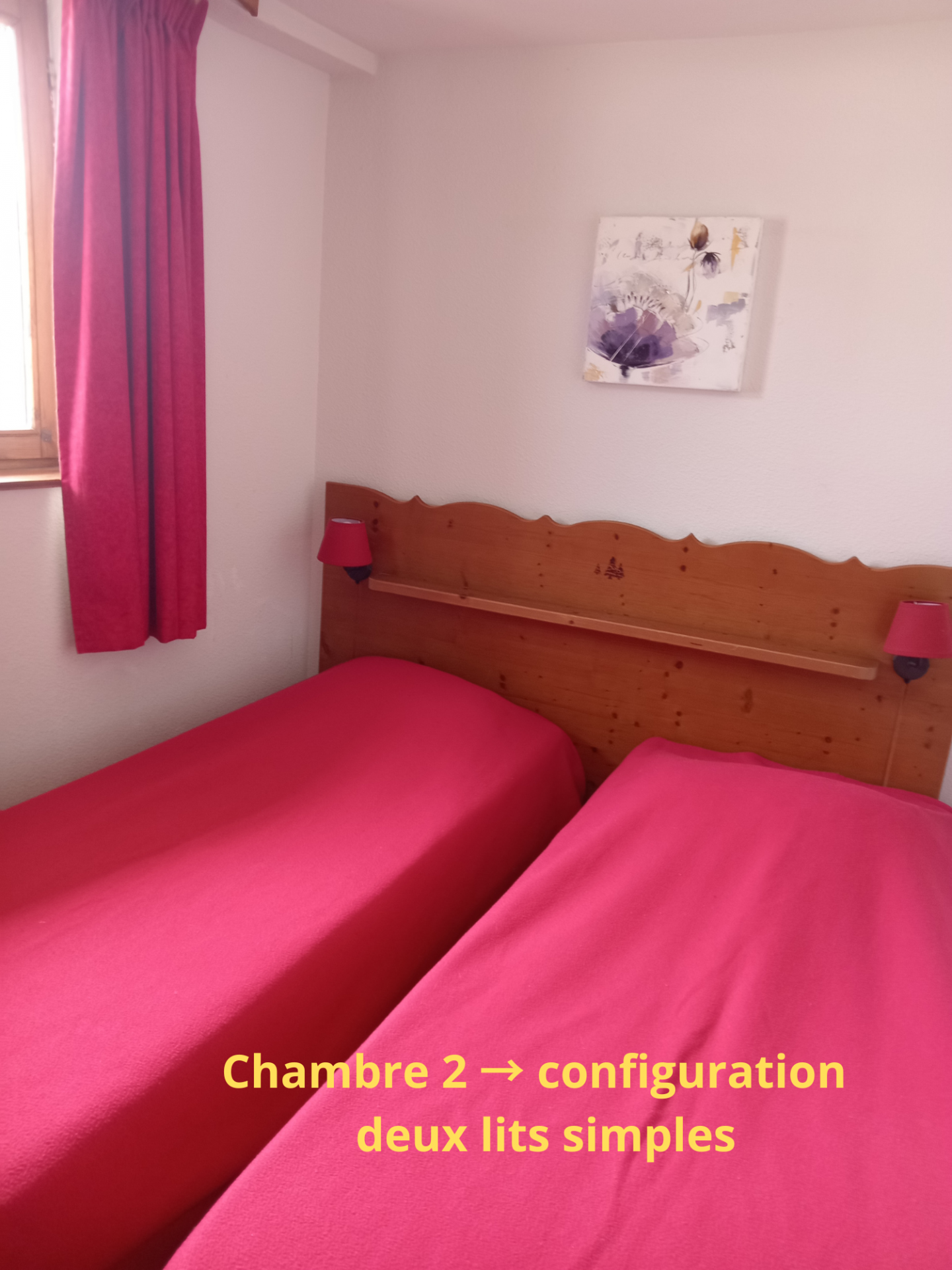Intérieur - Chambre 2 : 2 lits simples - Aster A34 Chamrousse