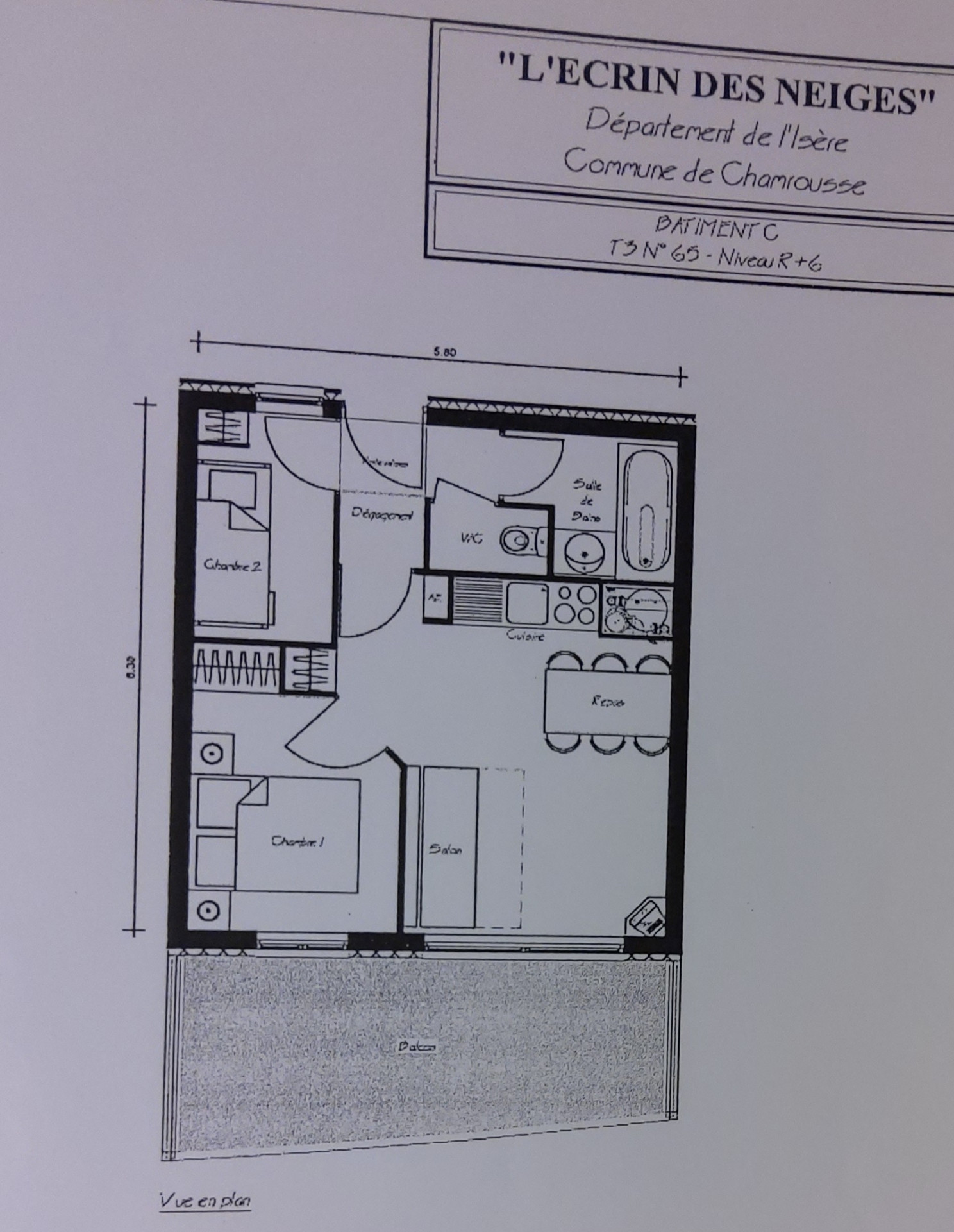 Intérieur plan L'Ecrin des neiges C65 Chamrousse Intérieur plan L'Ecrin des neiges C65 Chamrousse