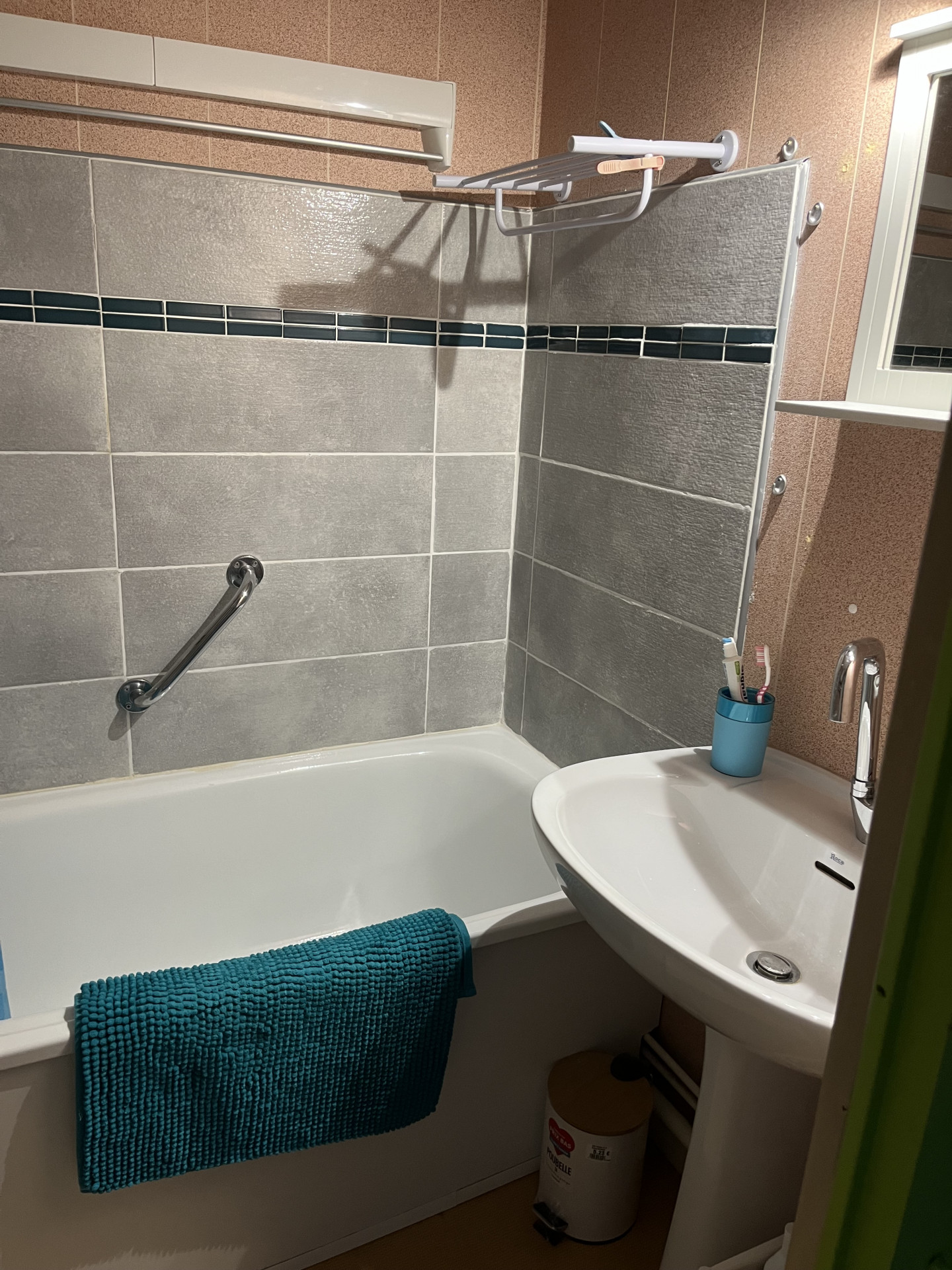 Intérieur salle de bain ST cabine 4 Marmottes 108 Chamrousse - © DR Chamrousse réservation location studio cabine 4 personnes 24m² marmottes station ski montagne grenoble isère alpes France