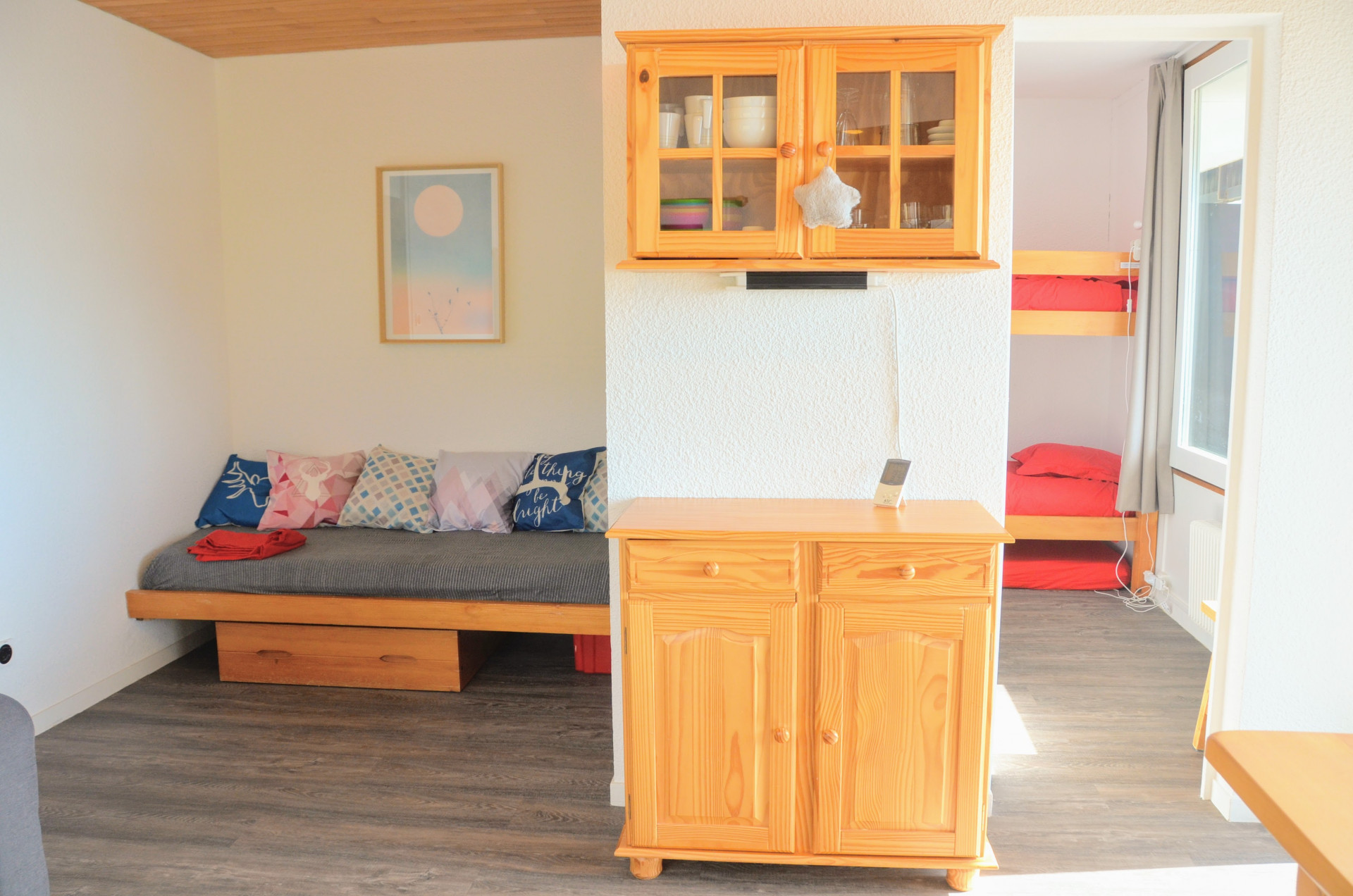 Intérieur salon séjour 2P5 Carline 201 Chamrousse