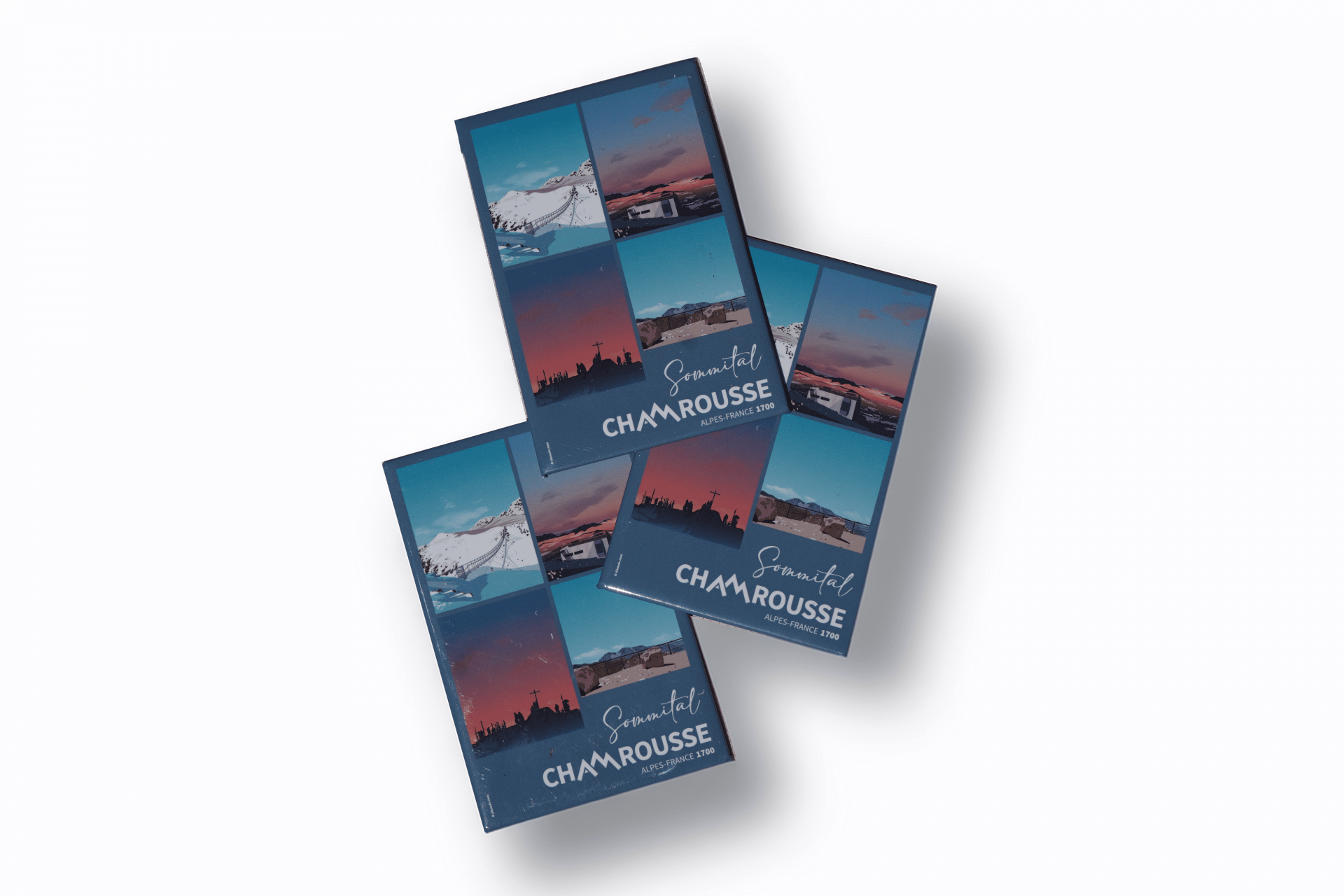 Magnet illustré sommet Chamrousse n°5 - © EM - OT Chamrousse Chamrousse magnet sommet boutique souvenir cadeau station ski montagne grenoble isère alpes france
