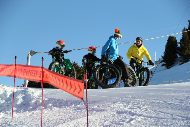 Betreutes Mountainbiken auf Schnee